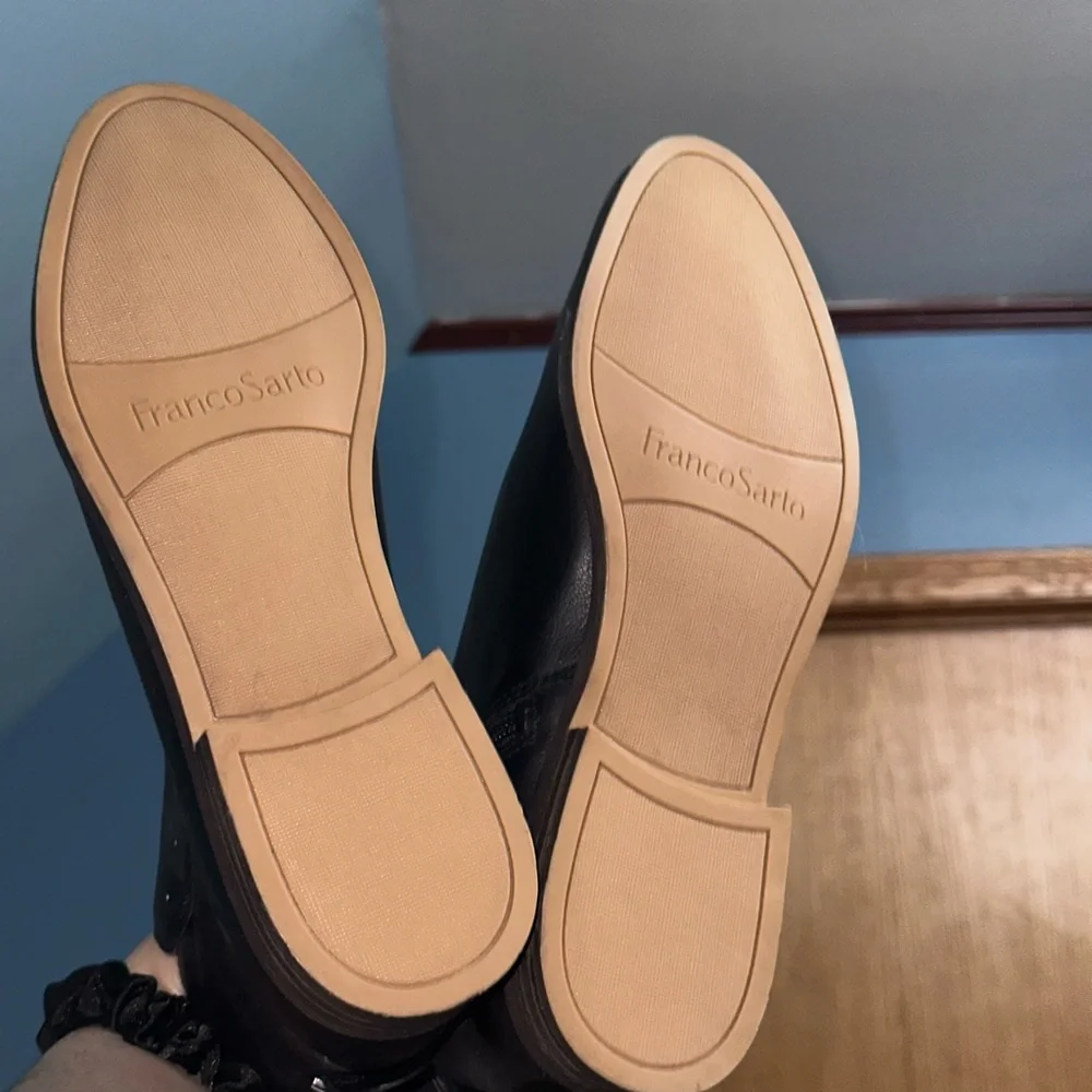 Franco Sarto Black Leather Booties - Picture 3 of 6